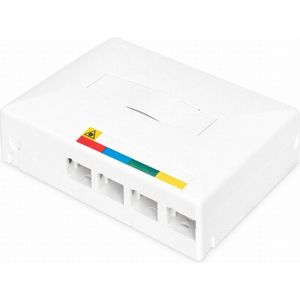 Digitus - FTTX - Behuizing - Zwart - Geschikt voor 4 x SC SX of 4 x LC DX koppelingen