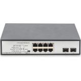 Digitus DN-95140 netwerk-switch Unmanaged Gigabit Ethernet (10/100/1000) Power over Ethernet (PoE) Zwart, Zilver