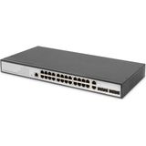 Digitus - Gigabit Ethernet Layer 2 Switch - Grijs - 24-poorts, 4 Uplink-poorten