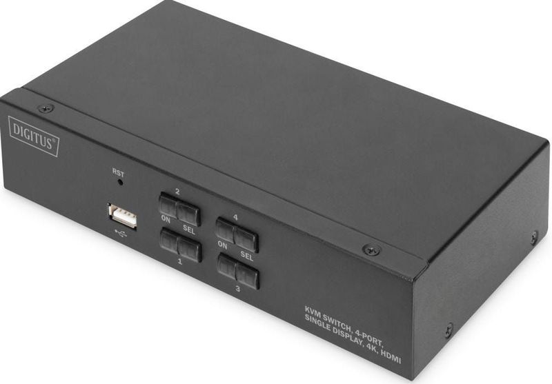 Digitus KVM-Switch - 4 + 1 Poorten - HDMI - 3840x2160 Pixel