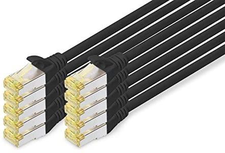DIGITUS CAT 6A S-FTP Patchk. Cu, LSZH AWG 26 7,0,5 m,10er,SW