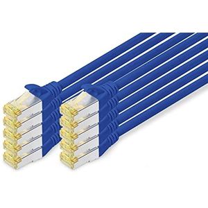 DIGITUS LAN Kabel Cat 6A - 3m - RJ45 Netwerkkabel - Blauw - S/FTP Afgeschermd