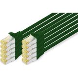DIGITUS - LAN Kabel Cat 6A - Netwerkkabel - Groen - 3m - 10 Stuks - S/FTP Afgeschermd