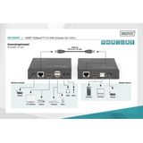 Digitus - HDMI HDBaseT™ 2.0 KVM-extenderset - Zwart