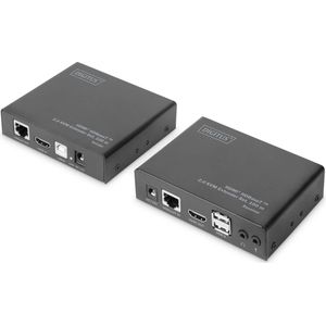 Digitus - HDMI HDBaseT™ 2.0 KVM-extenderset - Zwart