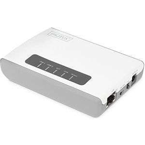 2-poorts Wireless 300N multifunctionele netwerkserver, USB 2.0, USB netwerkhub, printserver