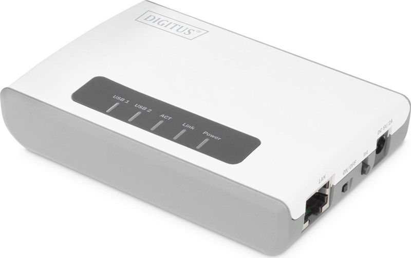 Digitus - DITGITUS - Draadloze Netwerkserver - 2-Port USB 2.0 - Tot 300 Mbps