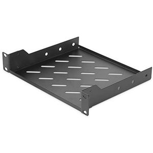 DIGITUS Rek - 1U - 10 inch (254 mm) - voor netwerkkast - 200 mm diepte - plaatstaal geperforeerd - zwart