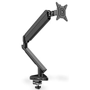 Digitus Slimme beeldschermhouder met geïntegreerd docking station, gasdrukveer en klembevestiging (Tabel, 30"), Monitorsteun, Zwart
