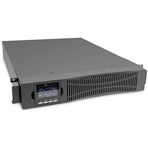 DIGITUS OnLine UPS-systeem - 1 kVA / 1 kW - 19-inch 2U-montage - Echte dubbele conversietechnologie - Ononderbreekbare voeding - Zwart