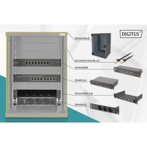 DIGITUS - DN-10-SET-2 - Netwerkset - Zwart - Inclusief Wandbehuizing