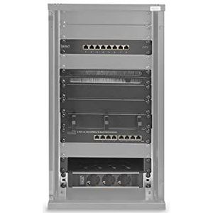 DIGITUS 10-inch Set - Netwerkkast Zwart - Wandbehuizing 12U - Inclusief Accessoires