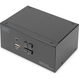 Digitus - DS-12862 - KVM Schakelaar - Zwart - Dual Display - USB