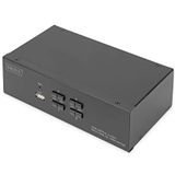 Digitus - DS-12882 - KVM-Switch - Zwart - 4-poorts Dual-Display, 4K, Display-Port