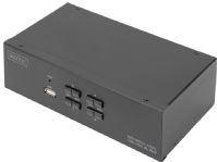 Digitus - DS-12883 - KVM Schakelaar - Zwart - 4 Poorten