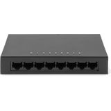 Digitus - 8-poorts Switch - Zwart - 10/100 Mbps - Onbeheerd