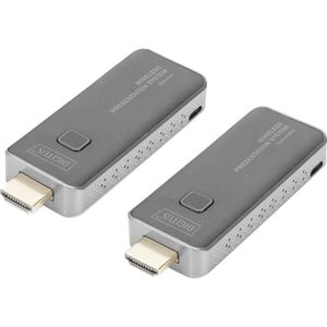 DIGITUS Kit d'extension HDMI sans fil avec dongle de 50 m, jusqu'à 16 à 1, Full HD, partage d'écran mobile