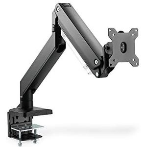 DIGITUS Monitorbeugel - Klem & gasveer - 1 scherm - tot 35 inch - tot 1x 15 kg - VESA 75 & 100 - Zwart