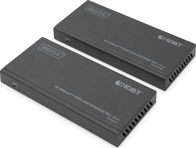 Digitus - HDBaseT™ HDMI KVM Verlengerset - Zwart - 70 m