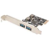 Digitus - USB 3.0 - PCI Express Add-On Kaart - 2-Poorts - Tot 5 Gbps