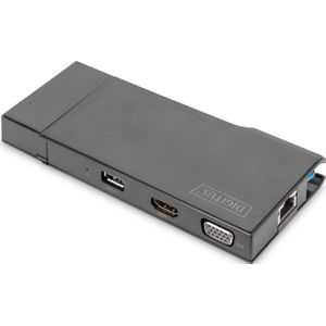 DIGITUS DA-70894 - Docking station - USB 3.0 - VGA HDMI - GigE