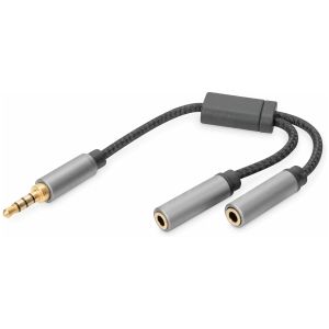 Digitus DB-510320-002-S audio kabel 0,2 meter 2 x 3.5mm Zwart