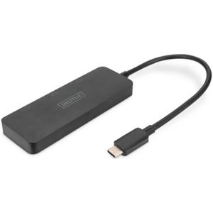 Digitus 3-Port MST Video Hub (USB-C™ -> 3x HDMI), HDMI, 3x HDMI, 3840 x 2160 Pixel, Schwarz, Acrylnitril-Butadien-Styrol (ABS), 4K Ultra HD