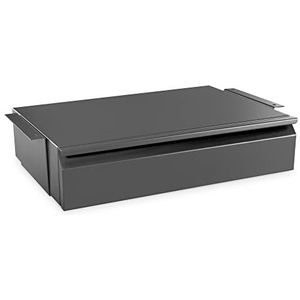 DIGITUS Onderbouwlade, uittrekbaar, licht, 48 cm diep, belasting 5 kg, voor montage onder bureau, werkbank of werkblad, zwart