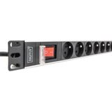DIGITUS - PDU - Stekkerdoos - Zwart - Voor Netwerk en Serverkast