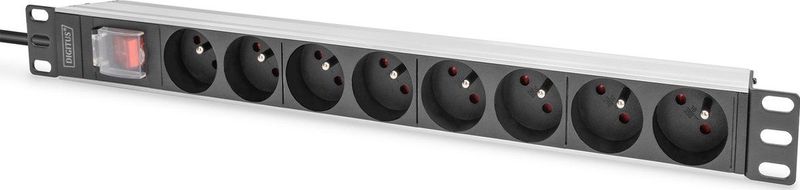 DIGITUS - PDU - Stekkerdoos - Zwart - Voor Netwerk en Serverkast
