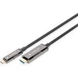 DIGITUS USB - Type C naar HDMI AOC FO Adapterkabel HDMI versie 2.0; Max 4Kx2K@60Hz;20m