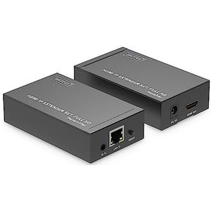 DIGITUS HDMI IP Extender Set, Full HD (1080p/60Hz), 120m Reichweite, Schwarz
