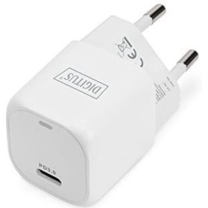 DIGITUS USB-C Mini laadadapter, 20 W 20 W, PD 3.0, wit