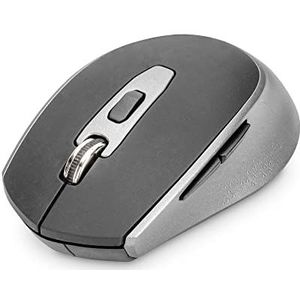 DIGITUS Kabellose Optische Maus 6D, 2.4 GHz 800/1000/1600 DPI, Schwarz-Grau