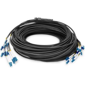 DIGITUS DK-2A33CU100BK-BBB – Câble À Fibre Optique OS2 – 100 m – LC (UPC) à LC (UPC) – 12 Fibres Câble De Breakout – 1/10 Gbit/s – SM Monomode – Fibre : G.657.A1 9/125 µ – Noir (Black)
