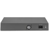 Digitus - DN-95355 - PoE Switch - Zwart - 24 Poorten, 2 Uplink-poorten (SFP/RJ45), 10/100Mbps