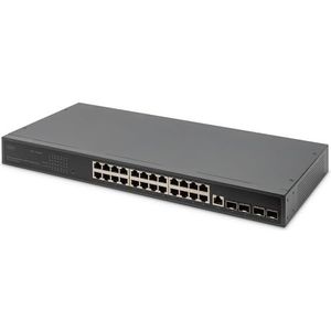 Digitus - Dn-80223 - 24-port Switch - Ondersteunt RJ45 Auto-MDI/MDIX - Paneelverlichting