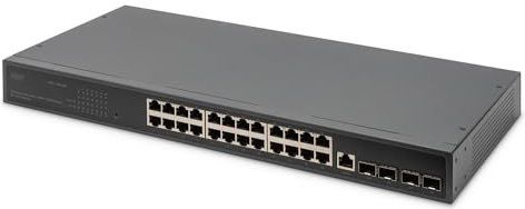 Digitus - Dn-80223 - 24-port Switch - Ondersteunt RJ45 Auto-MDI/MDIX - Paneelverlichting