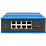 Digitus - DN-651132 - 8-poorts Netwerkschakelaar - Zwart - Industrieel