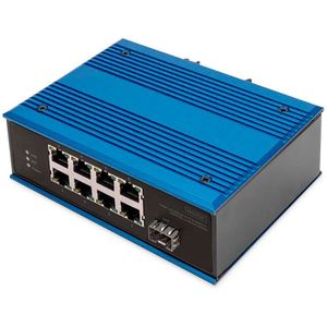 Digitus - DN-651132 - 8-poorts Netwerkschakelaar - Zwart - Industrieel