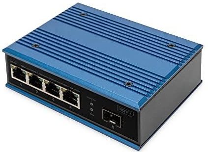 Digitus - DN-651131 - Netwerkschakelaar - Zwart - 4 Poorten 10/100 Mbps RJ45, 1 Poort 100 Mbps Base-FX, IP40 Bescherming
