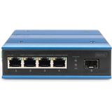 Digitus - DN-651130 - Netwerkschakelaar - Zwart - Robuust - DIN-rail