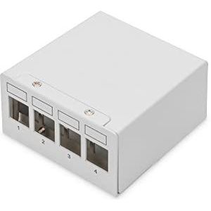 DIGITUS - Modulair Patchpaneel - Lichtgrijs - Afgeschermd - 4 Poorten