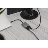 Digitus HDMI USB-C Adapter - 1x USB-C Naar 2x HDMI - Zwart - 0.18 m