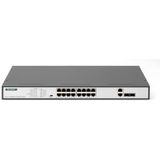DIGITUS - 18-poorts Fast Ethernet PoE Netwerkswitch - 250W - 19 Inch