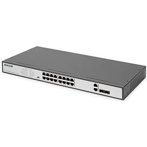 DIGITUS DN-95342-1 - switch - 19 inches af/at - 16 ports - unmanaged - rack-mountable