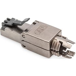 DIGITUS Cat 8.1 netwerkconnector - Veldconnector 360° afgeschermd - RJ45-plug zonder gereedschap - 25/40 GBase-T 2000 MHz - AWG 26/7 tot 22/1