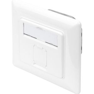 Digitus - CAT 6A Class EA - Netwerkdoos - Puur Wit - Inbouw - 1x RJ45