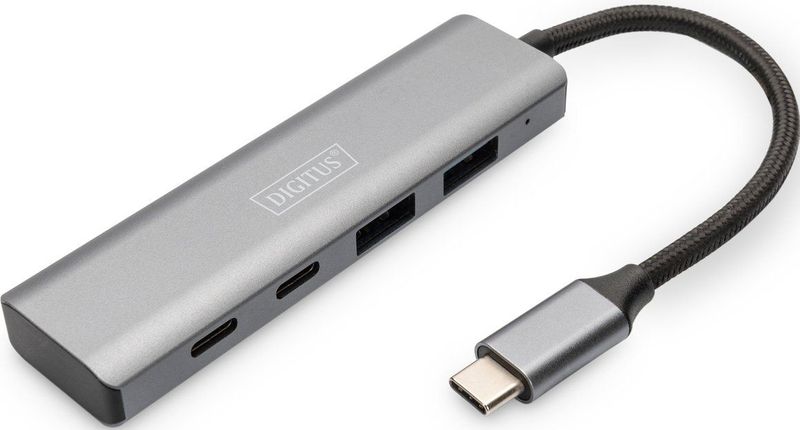 Digitus - DA-70245 - Docking Station - Grijs - USB-C - 4 Havens