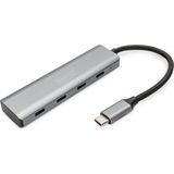 Digitus DA-70246 USB 3.1 Hub - 4 Poorten - Aluminium - Donkergrijs